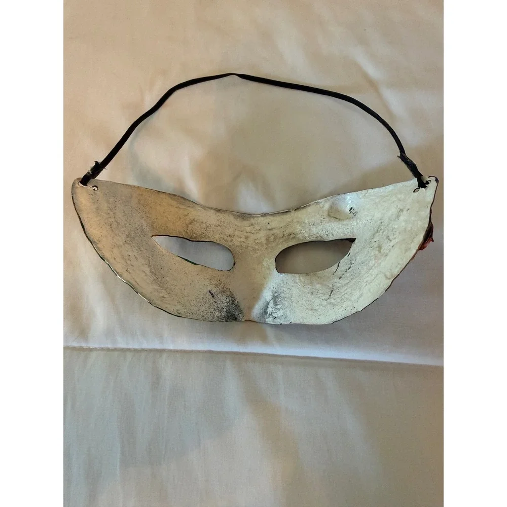 Gold Masquerade Mask with Red Roses Venetian Floral Eye Mask Costume